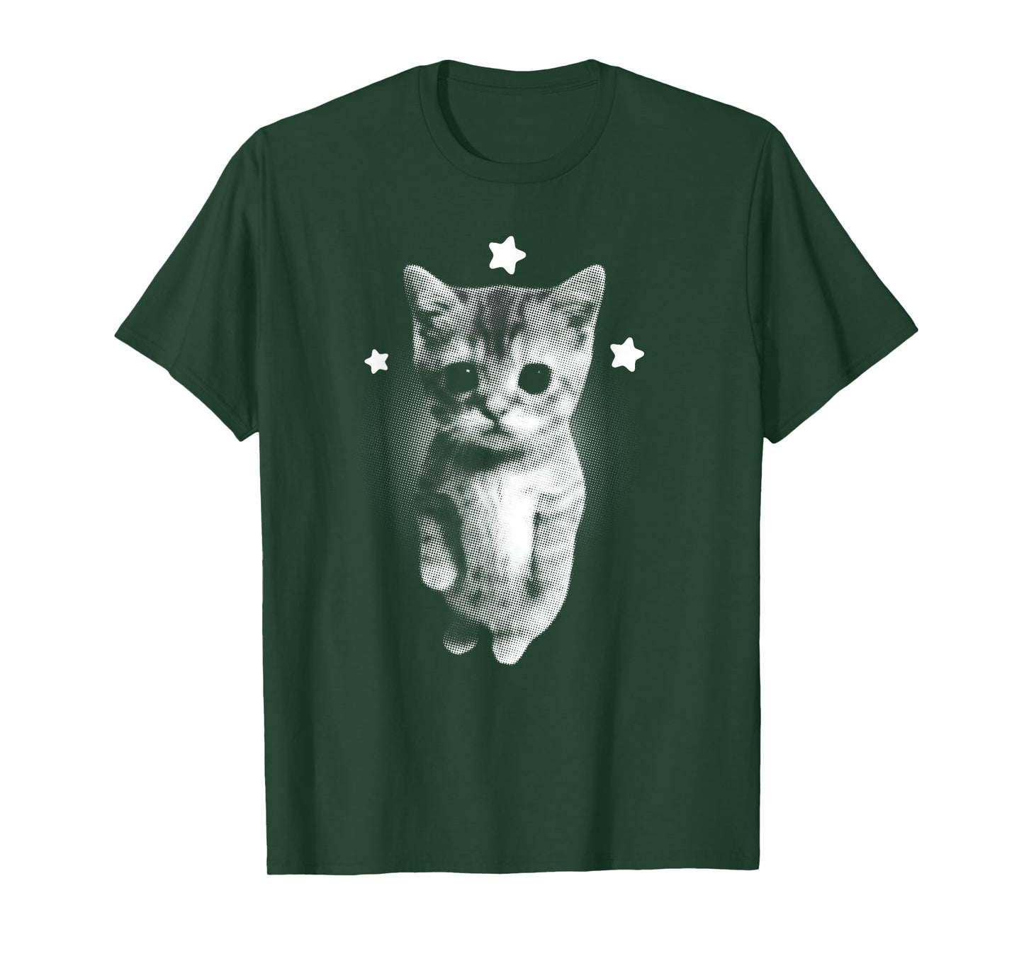Funny Cute Retro Cat Silly Kitten Meme Cat Lovers Men Women T-Shirt