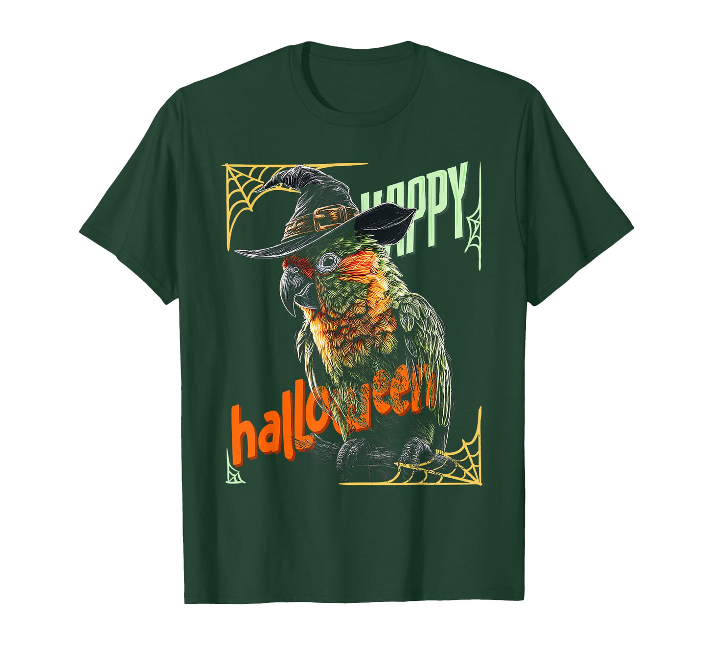Happy Halloween Costume Parrot Witch Fun T-Shirt