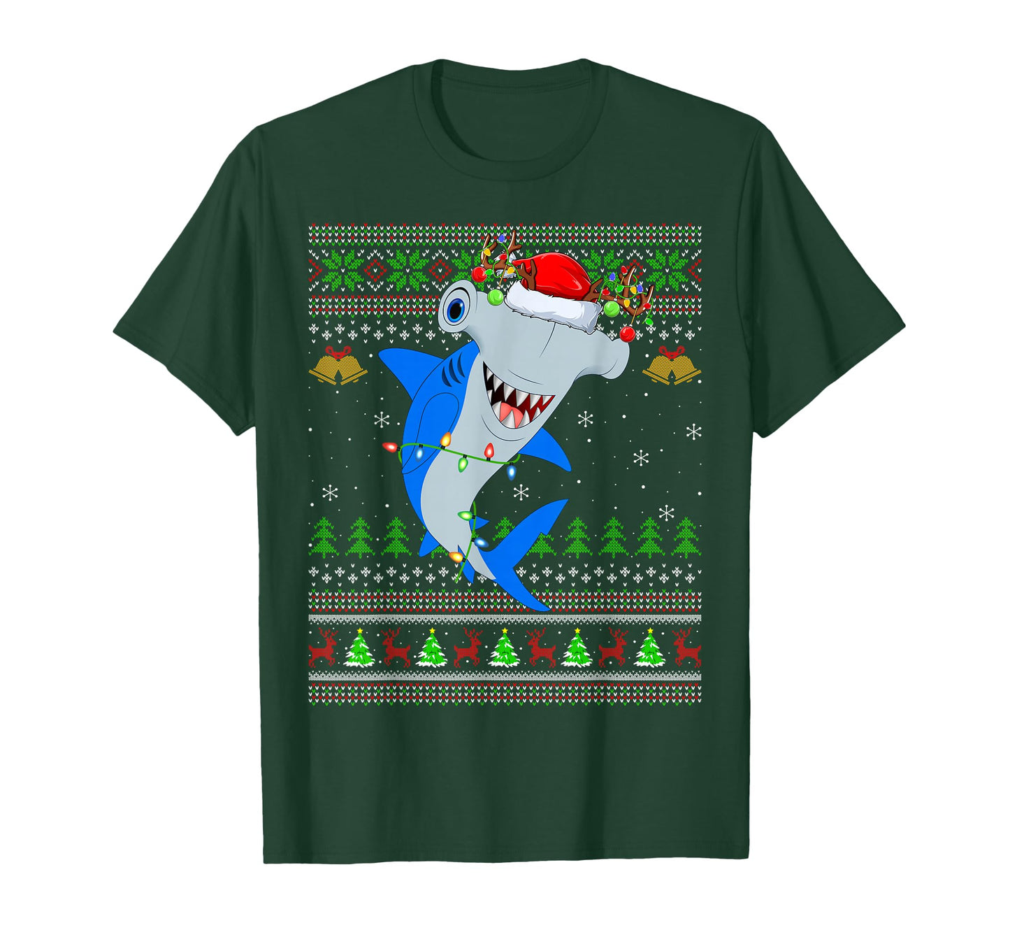Hammerhead Shark Ugly Christmas Sweaters Sea Animal Xmas T-Shirt