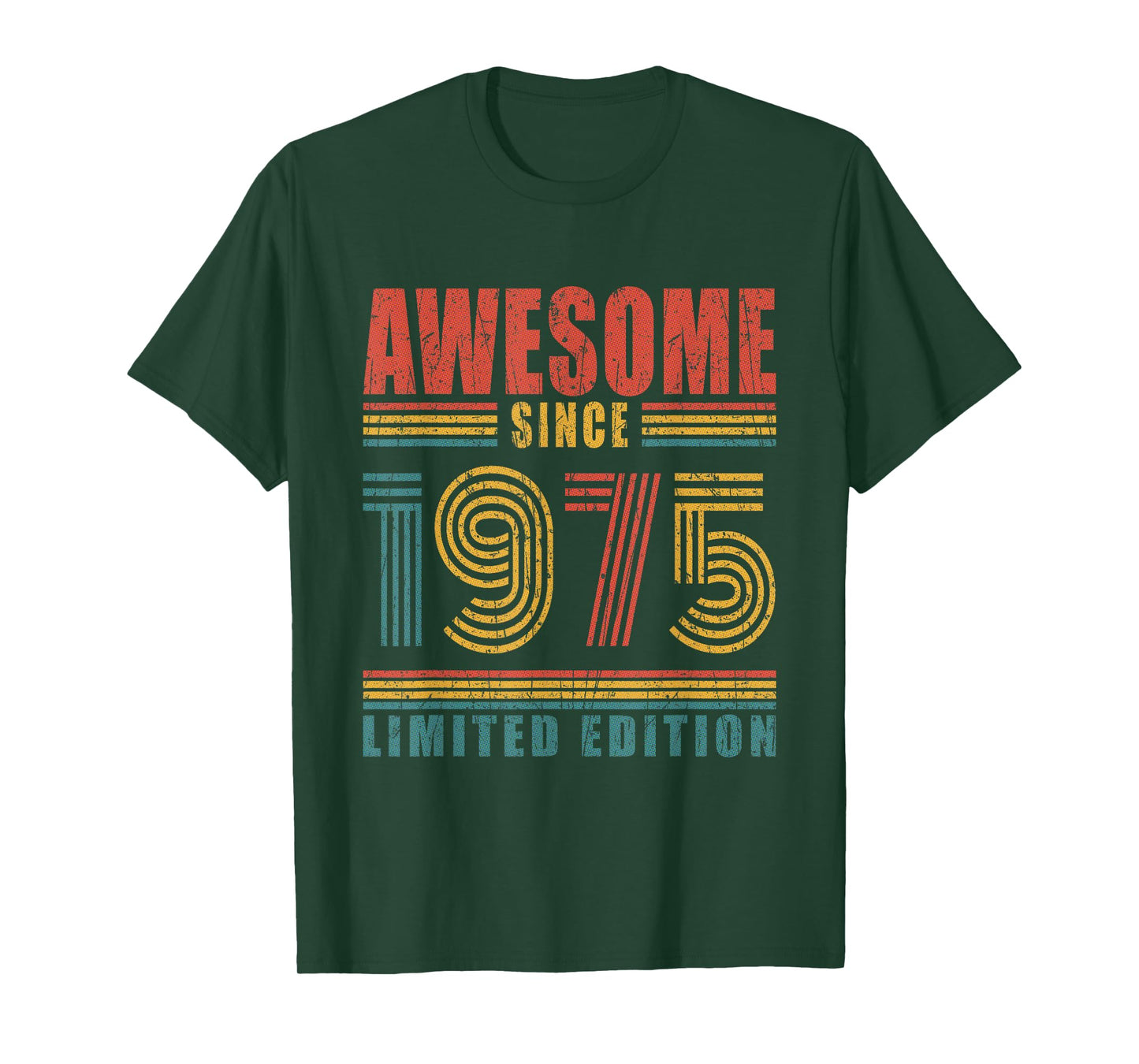 50th Birthday Awesome Since 1975 Vintage 50 Birthday T-Shirt