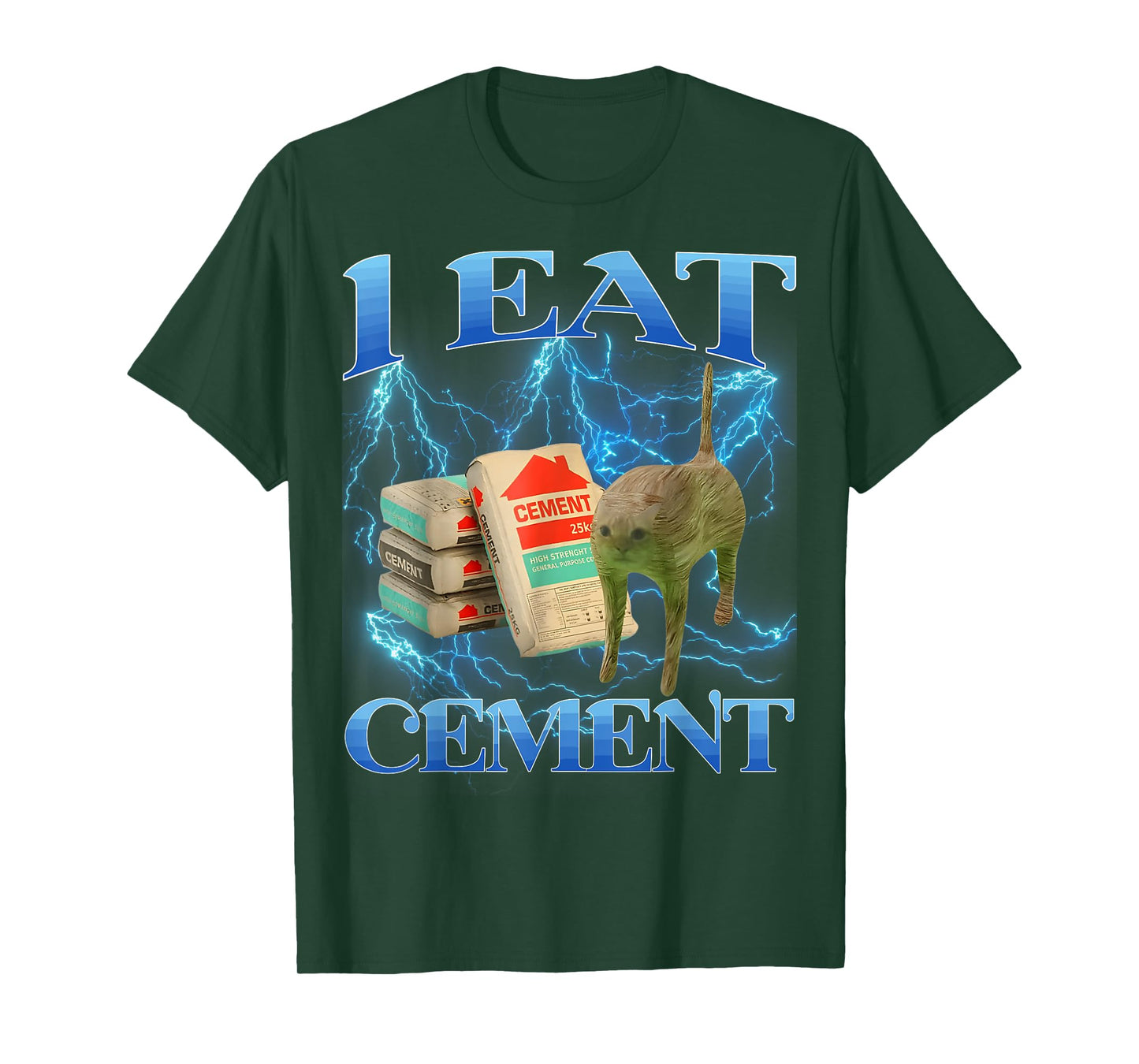 I Eat Cement Funny Cat Meme Internet Memes Funny Memes Gen-Z T-Shirt