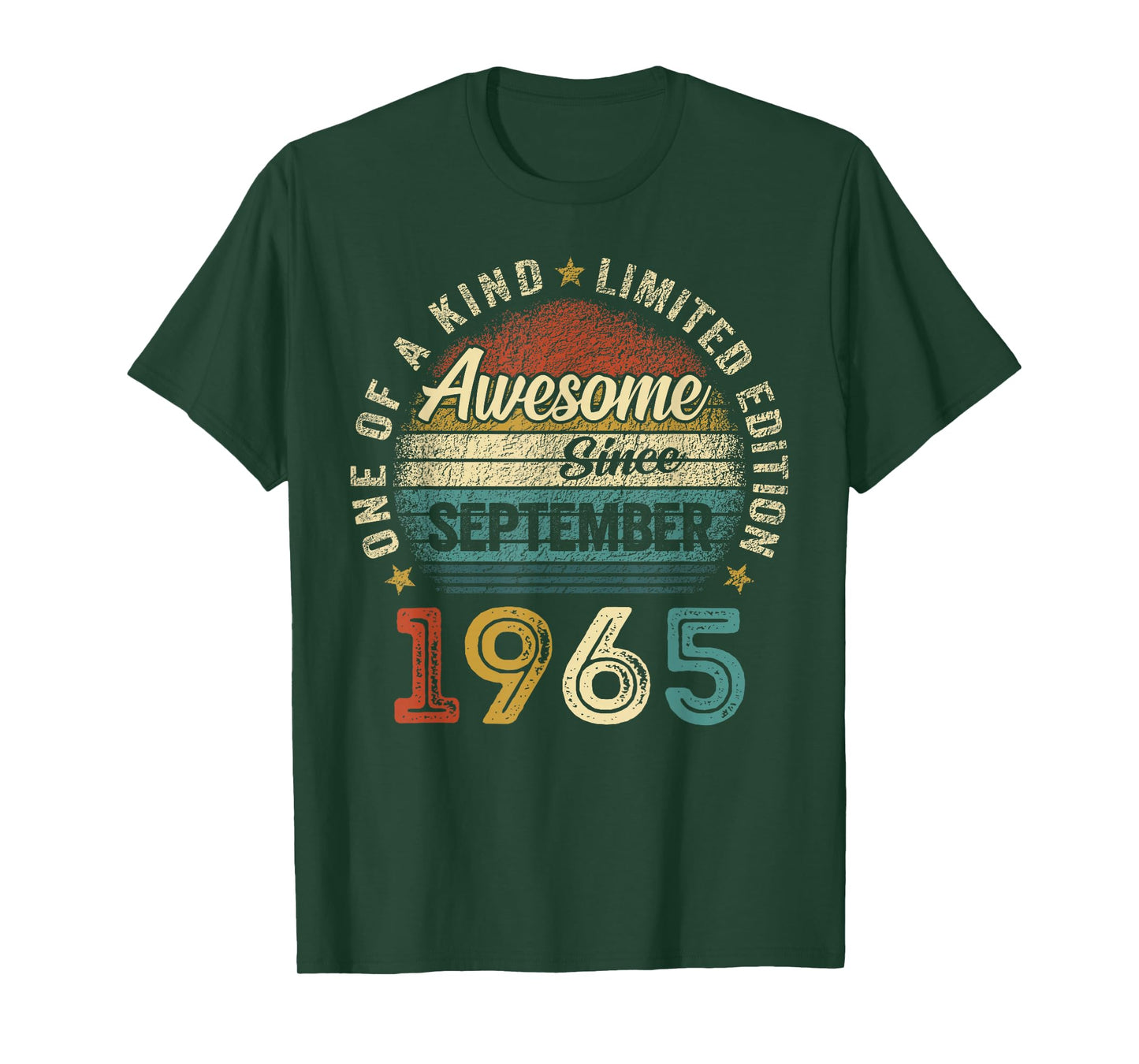 60 Year Old Vintage Born In September 1965 60th Birthday Men T-Shirt
