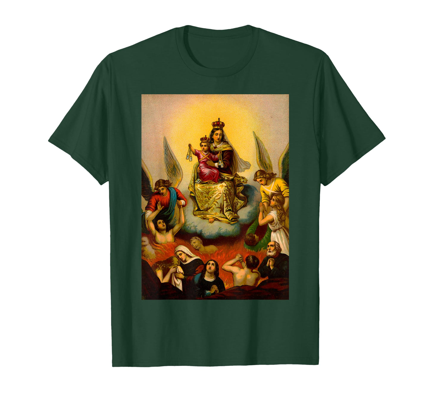 Scapular of Our Lady of Mount Carmel Brown Mt. T-Shirt