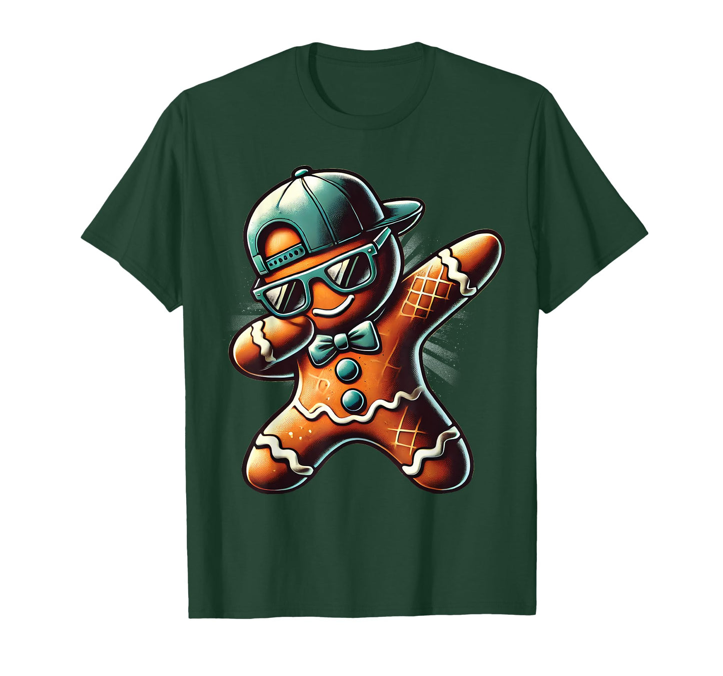 Cool Gingerbread Dabbing Funny Christmas Boys Kids Dab Dance T-Shirt