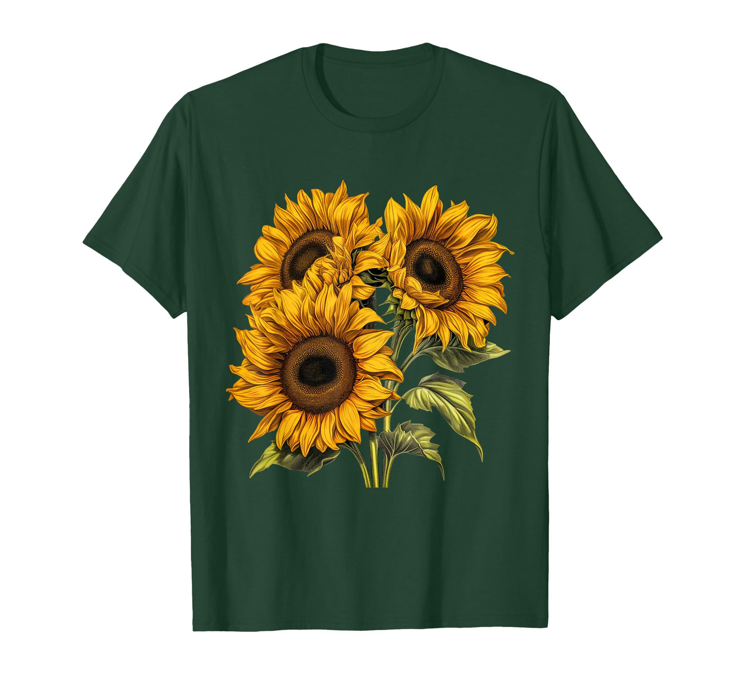 Yellow Sunflower Cute summer Sun flowers Floral Positivity T-Shirt