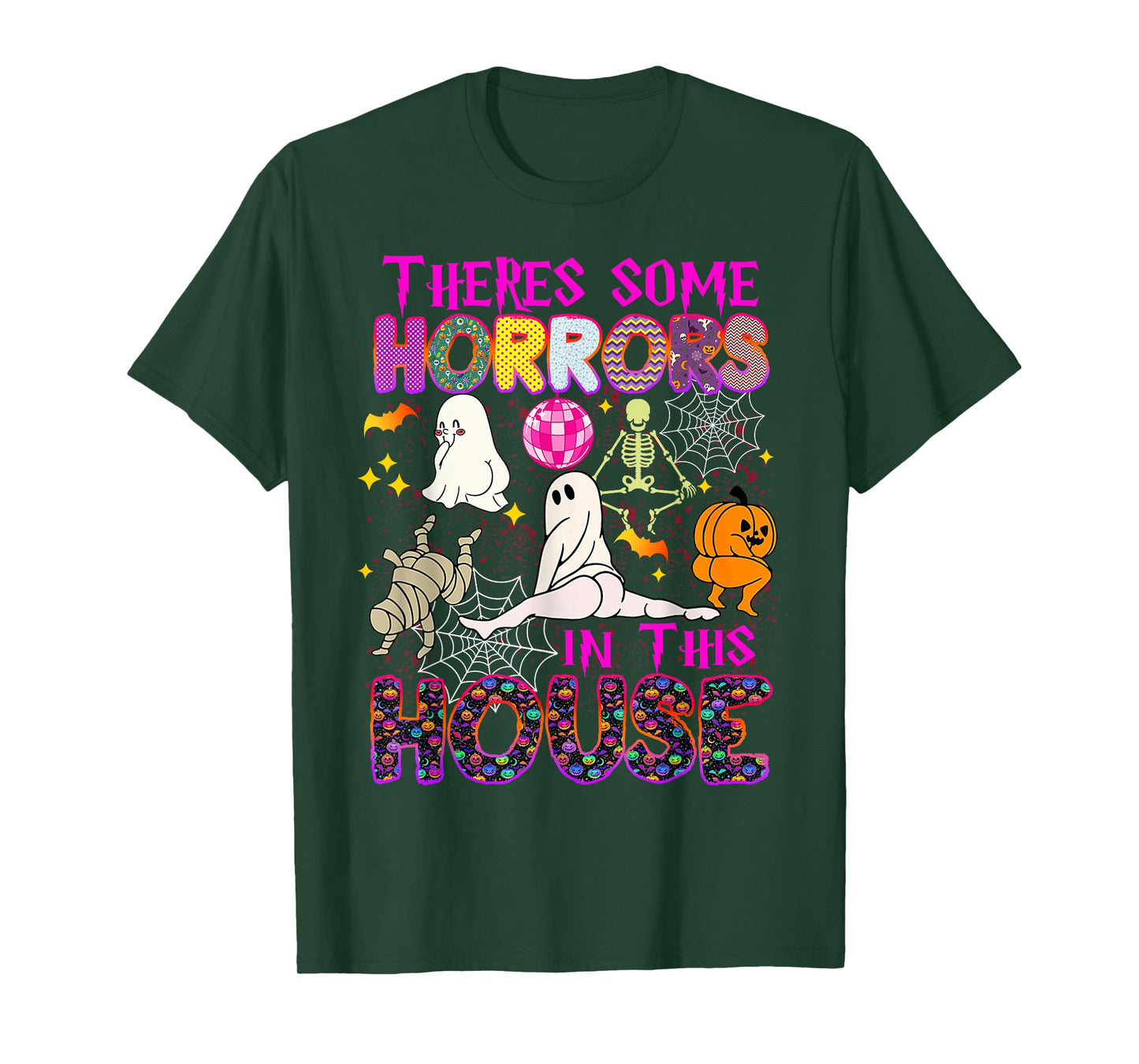 There's Some Horrors in This House Ghost Pumpkin Halloween T-Shirt