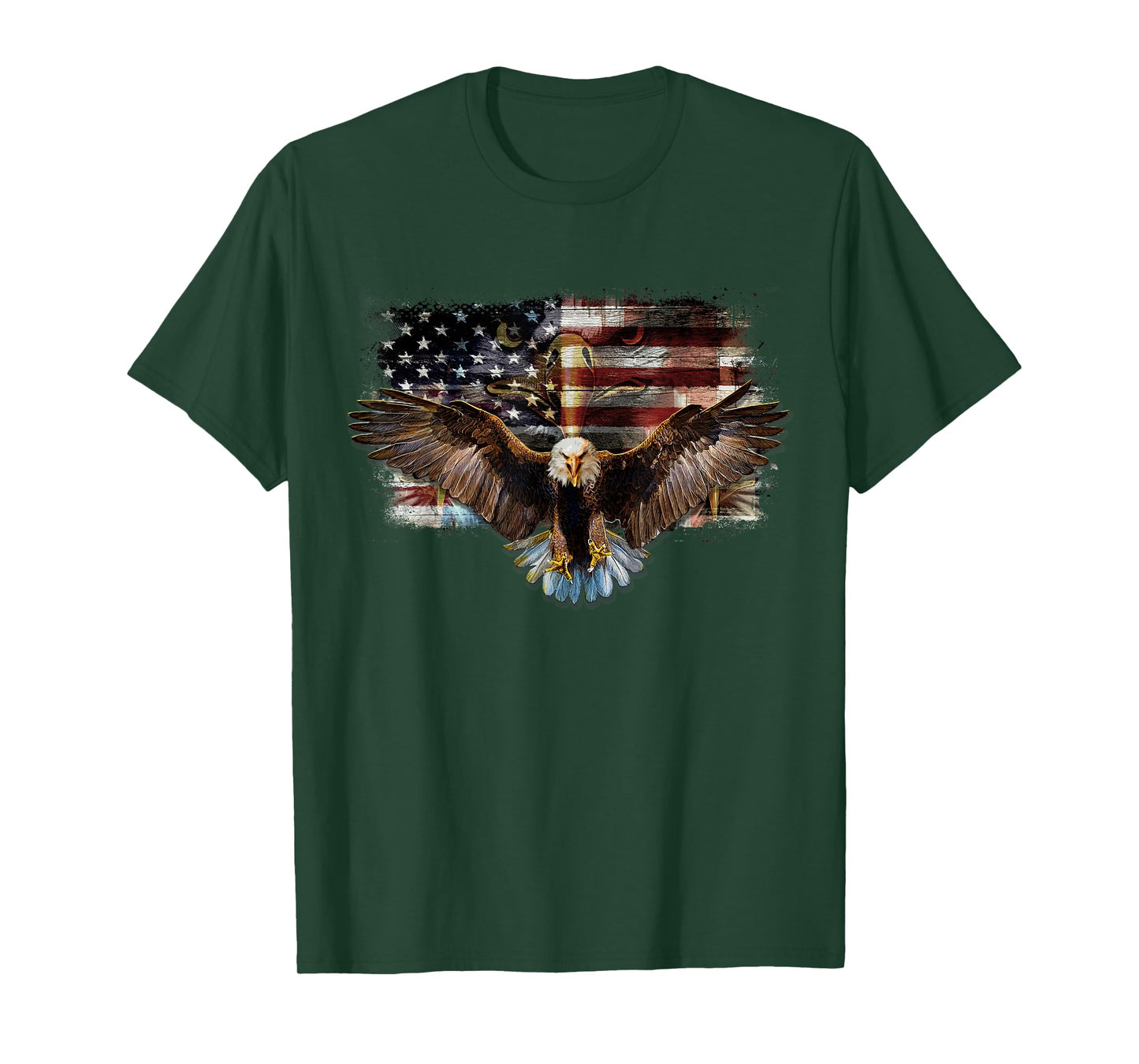 Bald Eagle 4th of July American USA Flag Eagle Patriotic T-Shirt