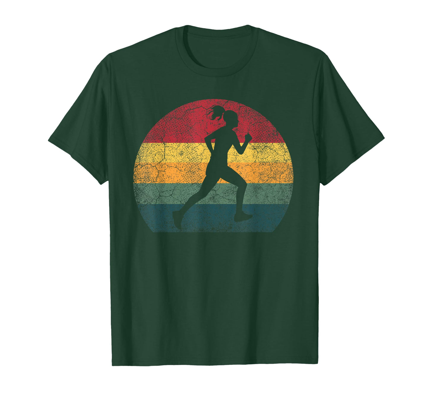 Runner Running Exercise Vintage Retro Style Girl Women Gift T-Shirt