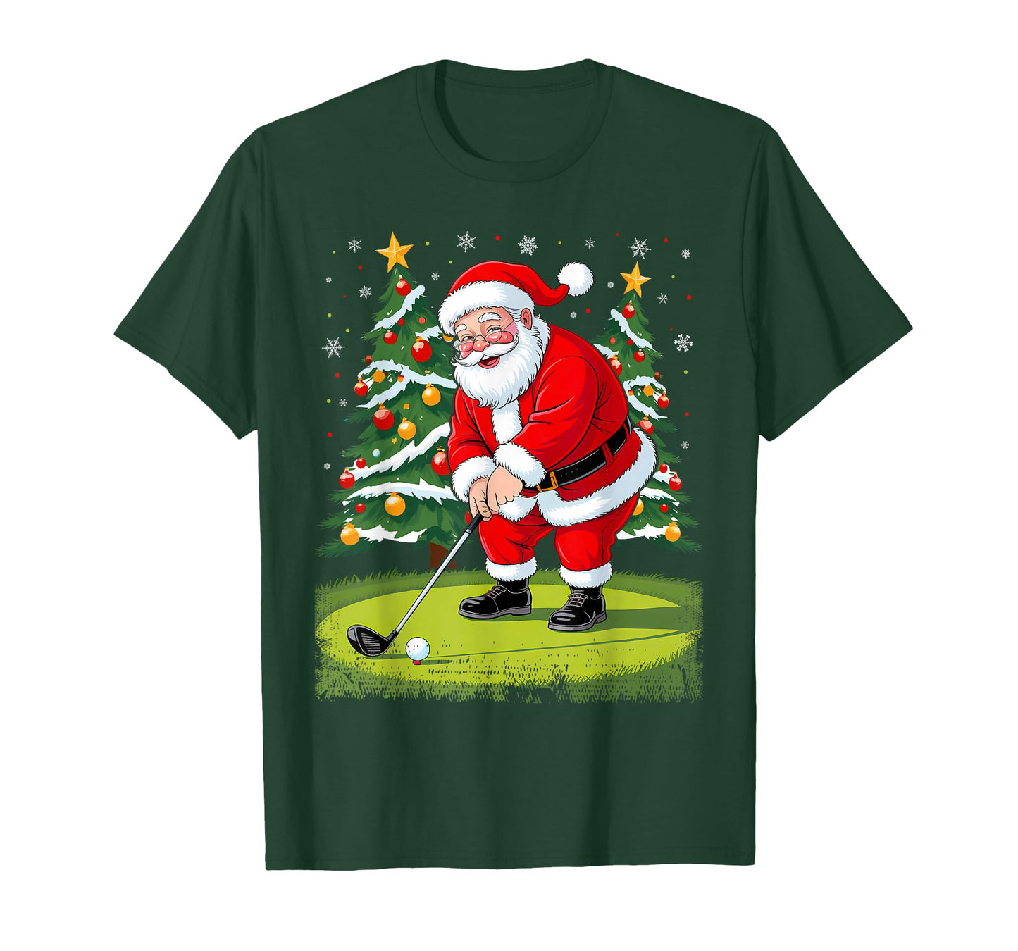 Santa Golf Club and Ball Sport Christmas Boys Golfer Golfing T-Shirt
