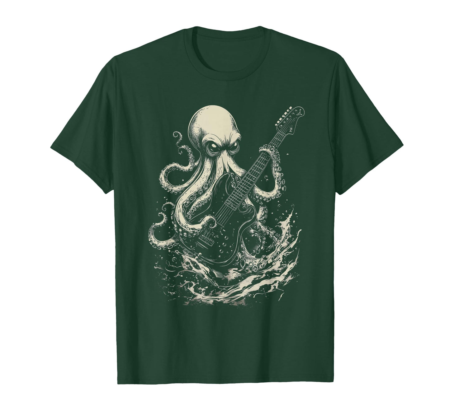 Guitar Player Octopus Heavy Metal Head Funny Guitarist T-Shirt