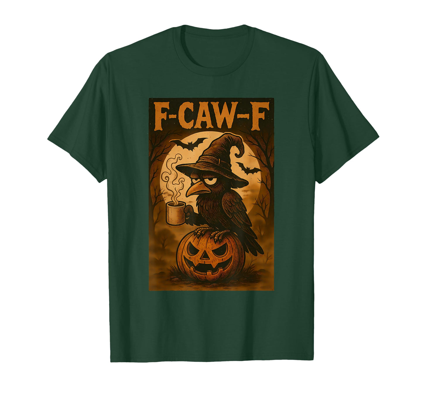 FcawF Crow Grumpy Raven Witch Funny Halloween Lazy Costume T-Shirt