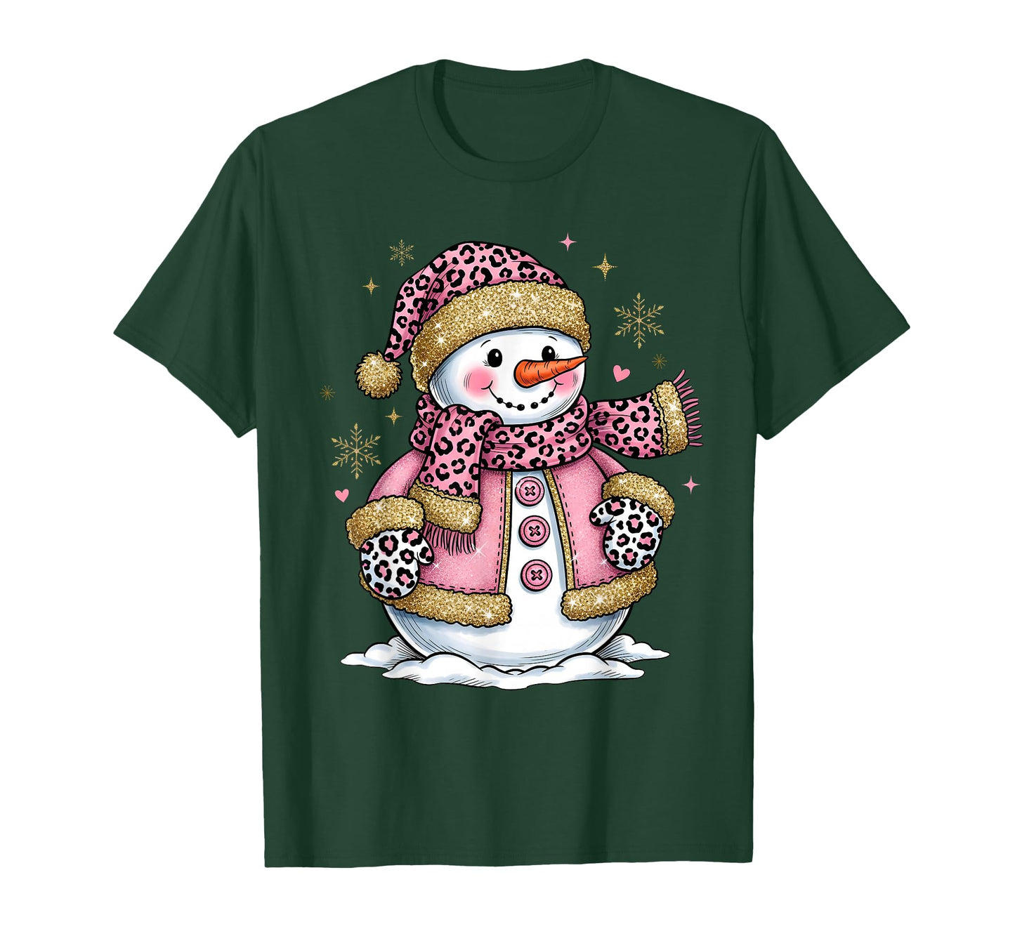 Snowman Merry Christmas Snowflake Family Pajamas Holiday T-Shirt