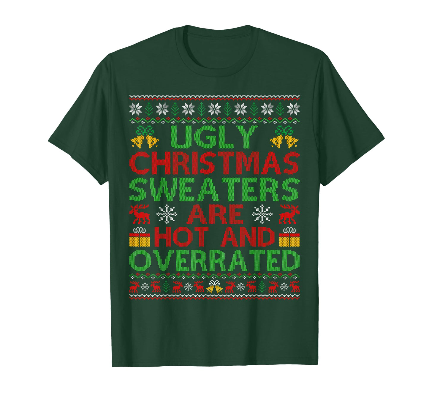 Ugly Xmas Sweater Funny Matching Family Christmas Pajamas T-Shirt