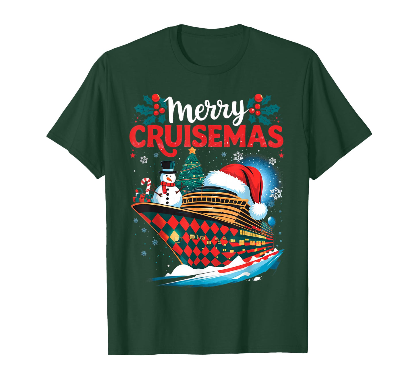Merry Cruisemas Funny Family Christmas Pajama Xmas Cruise T-Shirt