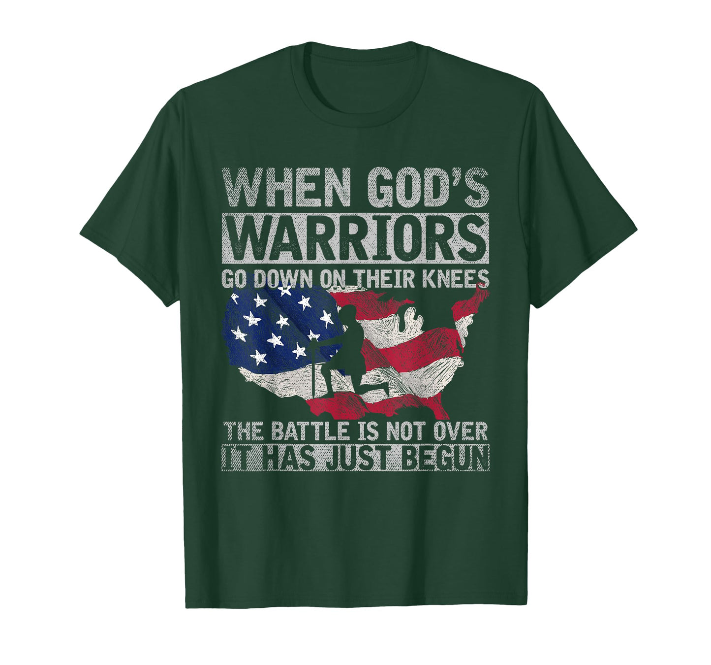 Patriotic Christian Devotee God Christianity US Flag Jesus T-Shirt