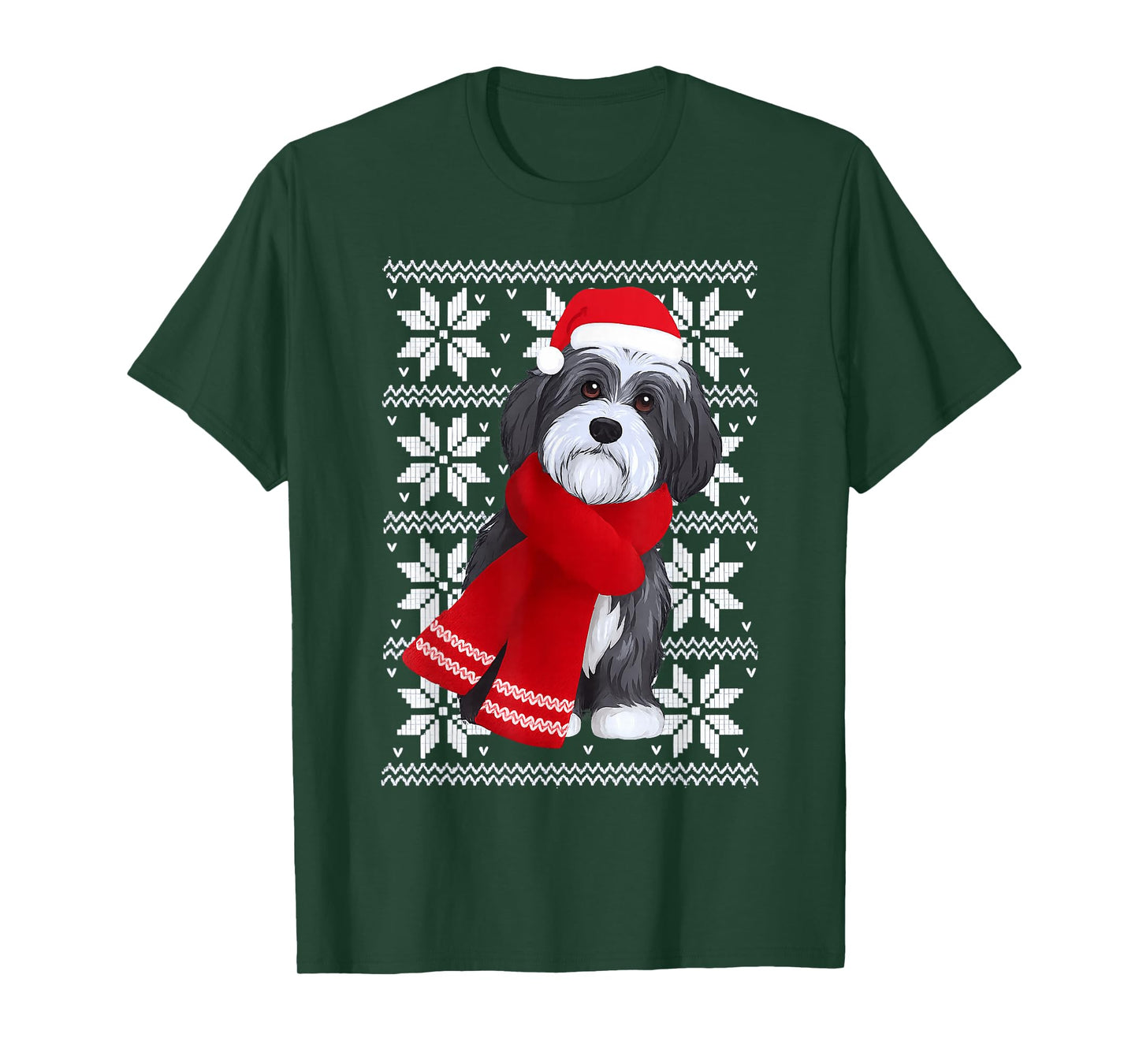 Havanese Dog Ugly Christmas Holiday Dog Lover T-Shirt