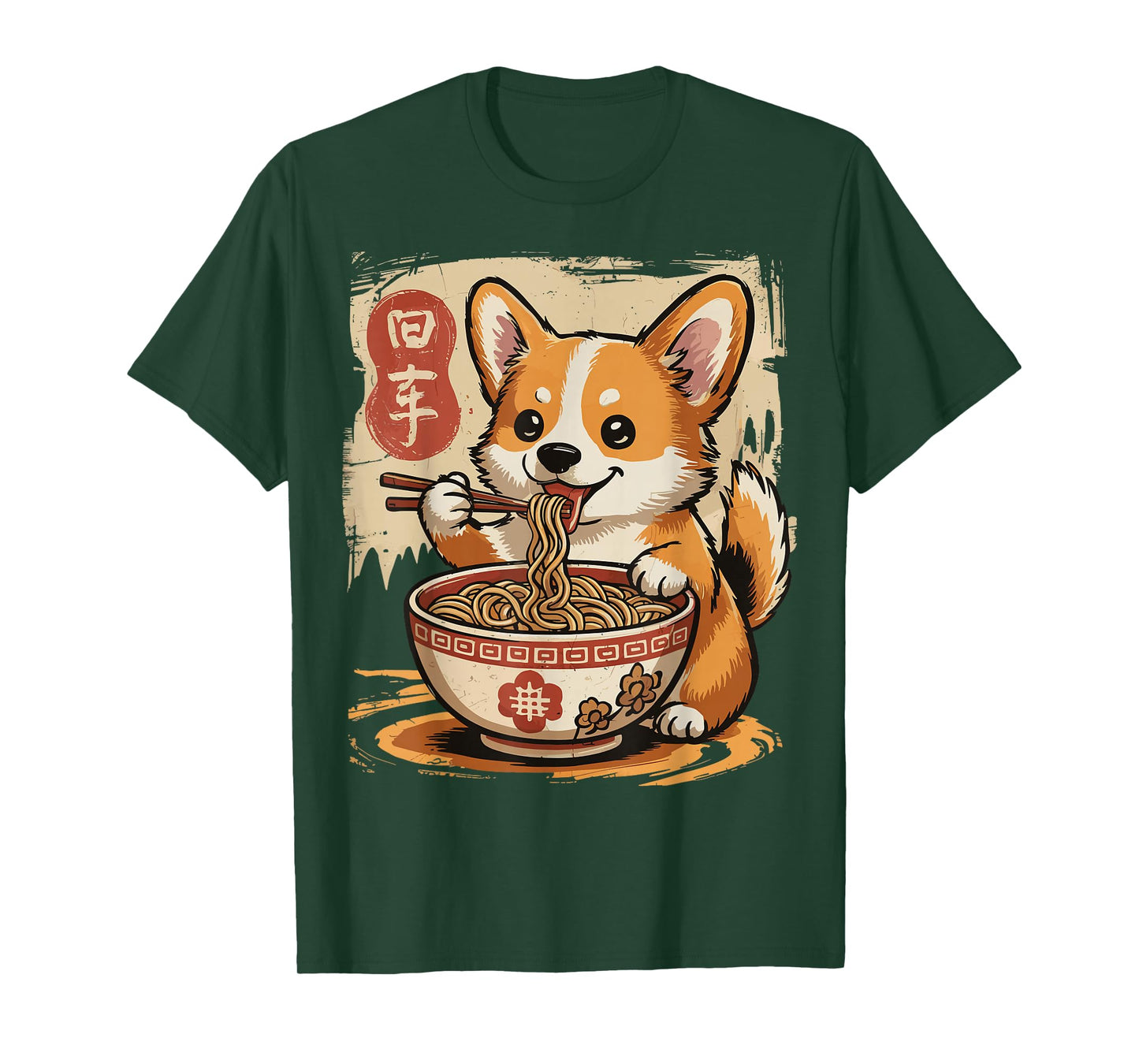 Corgi Eating Ramen T-Shirt