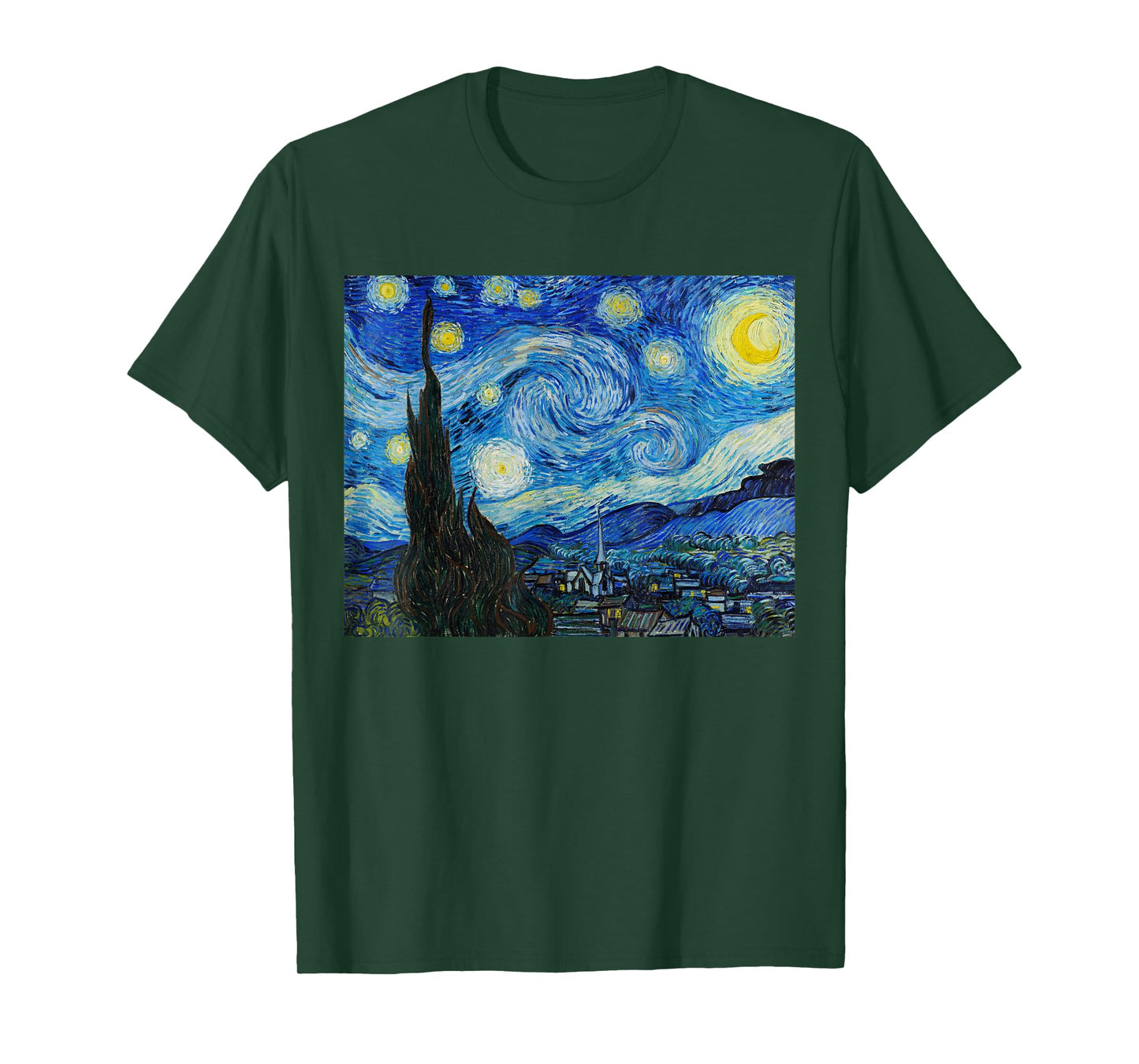 The Starry Night by Vincent Van Gogh, 1889, Famous Painting T-Shirt