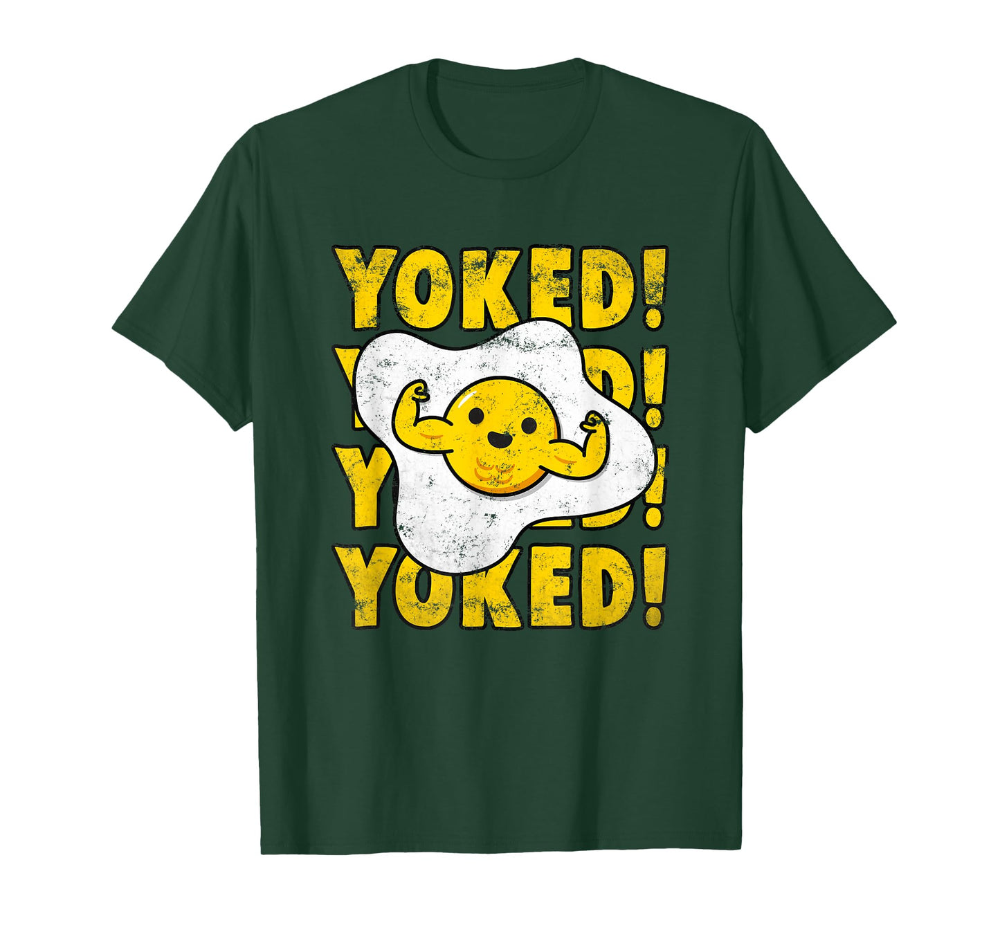 Yoked Bodybuilding Egg Yolk Bulking Men Funny Gym T-Shirt