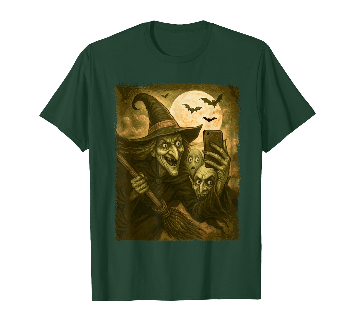 Witch Group Selfie Meme Funny Halloween T-Shirt