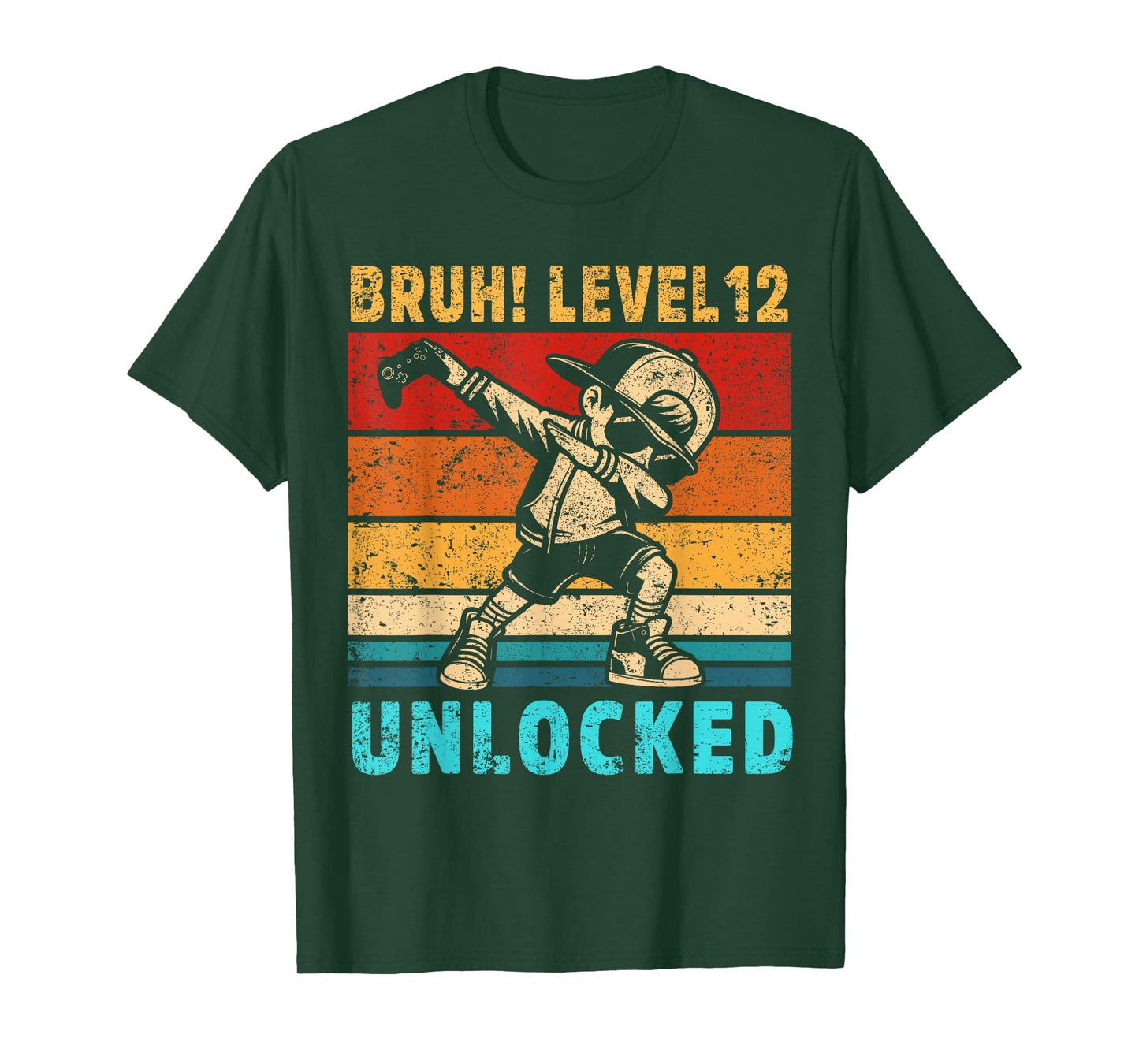 12 Year Old Birthday Dabbing Boy Bruh 12th level unlocked T-Shirt