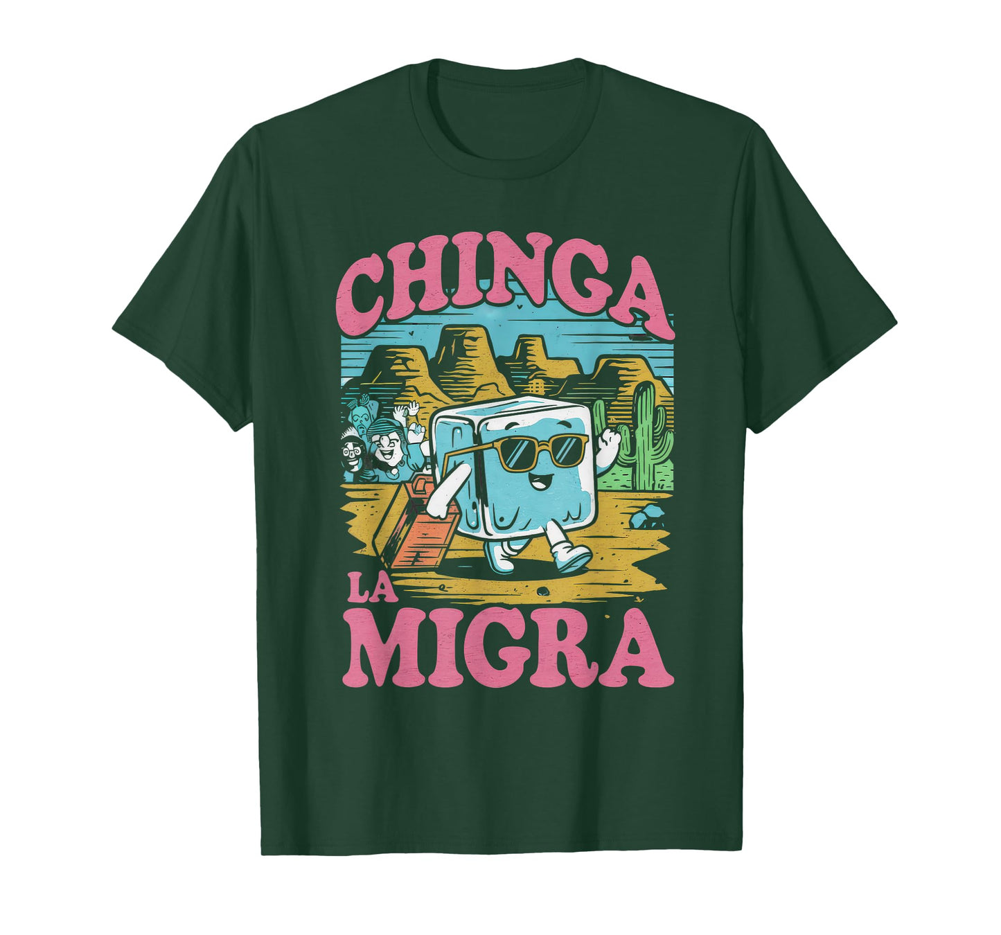 Chinga La Migra Tshirt Men Women 8645 Abolish Ice Retro T-Shirt