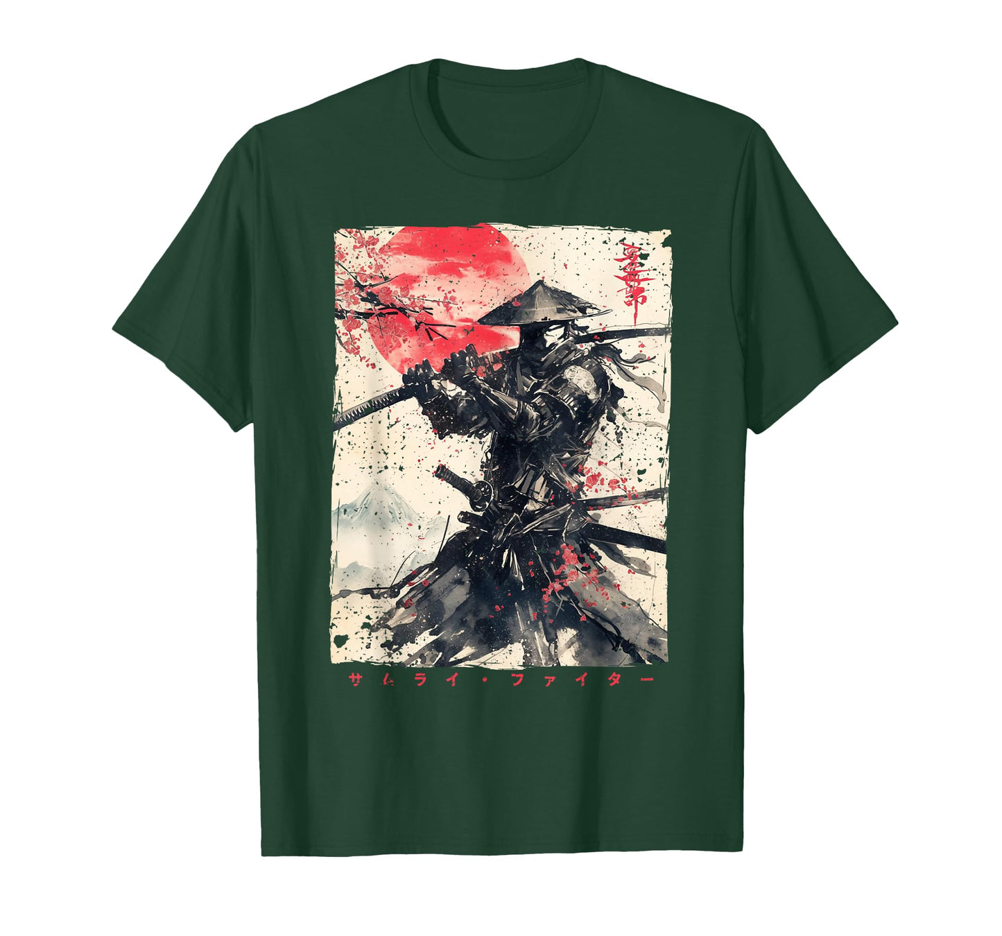 Japan Samurai Warrior Fighter Ukiyo Ink Artwork Samurai T-Shirt