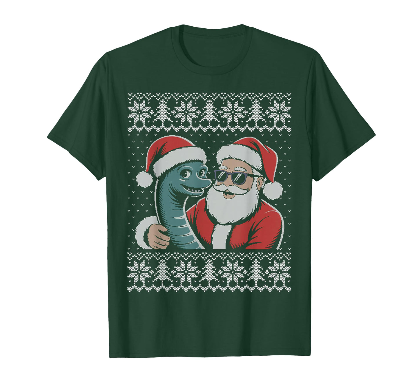Funny Loch Ness Monster Ugly Christmas Sweater T-Shirt