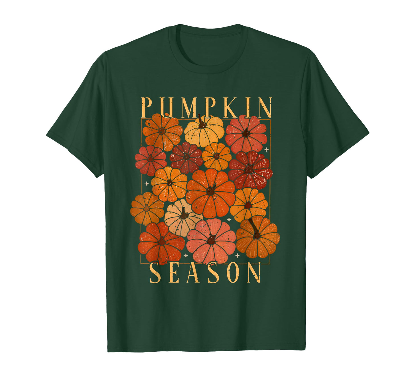 Pumpkin Season Autumn Fall Y'all Leaves Thanksgiving Vintage T-Shirt