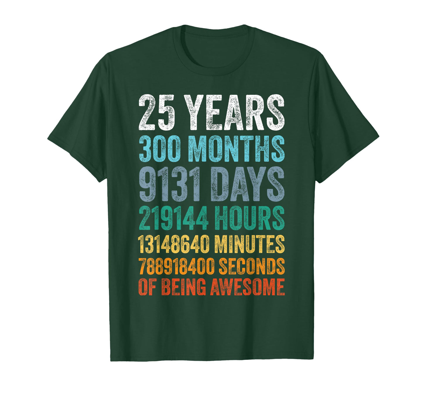 25th Birthday Decoration Men 25yr 25 Year Old Birthday T-Shirt