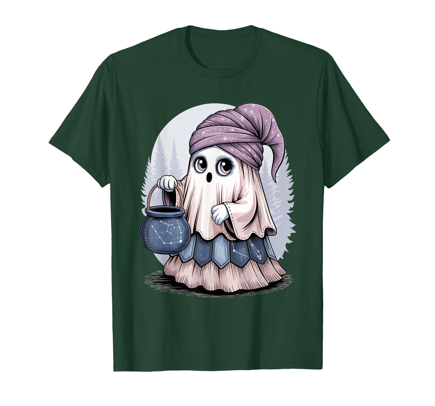 Halloween Ghost Forune Teller Tarot Cards Astrology Witchy T-Shirt