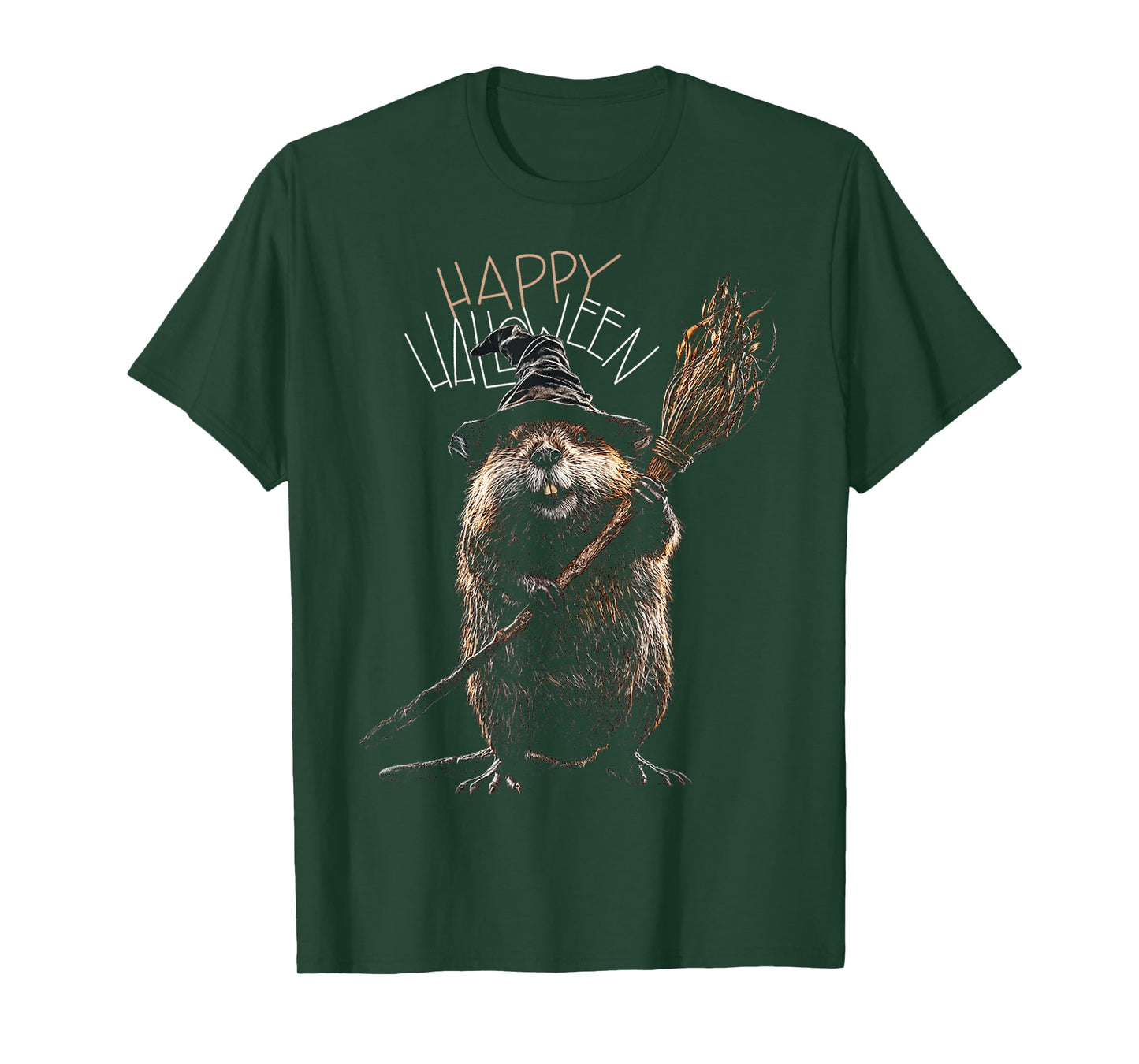 Happy Halloween Costume Beaver Witch Fun T-Shirt