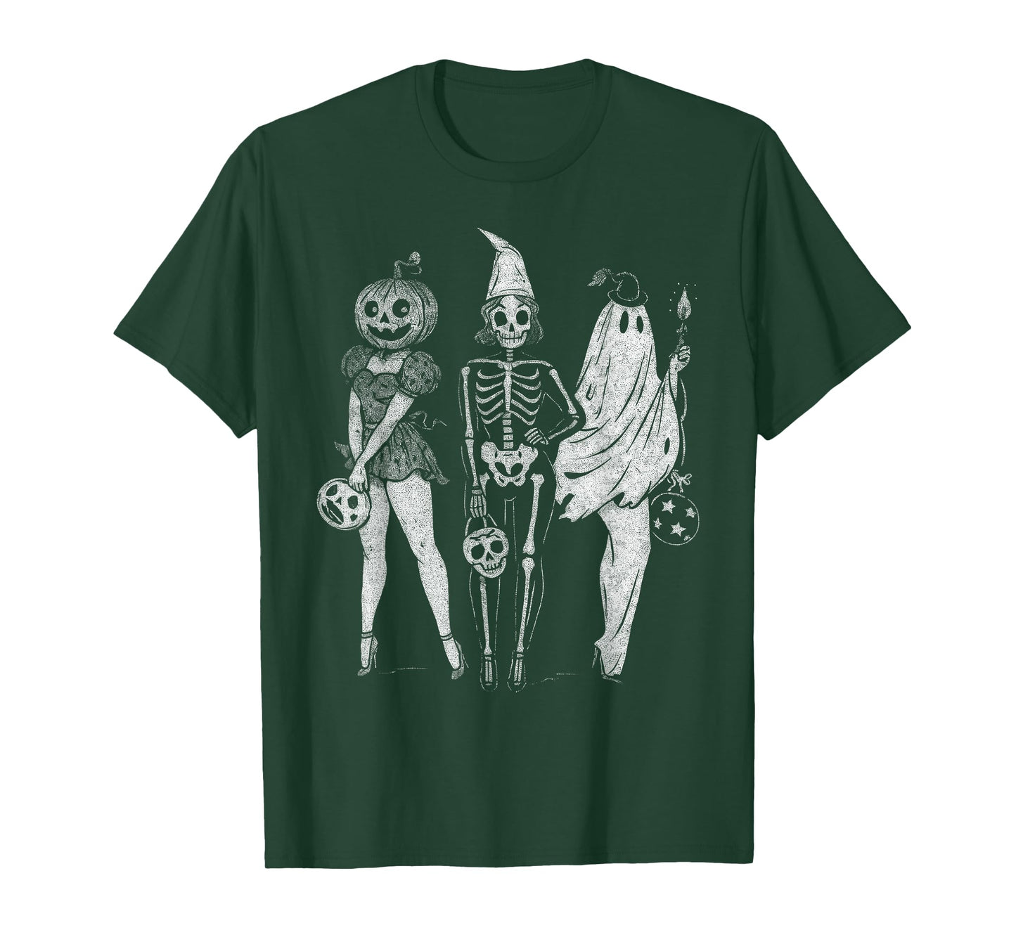 Vintage Spooky Squad Funny Girl Witchy Fall Season Halloween T-Shirt