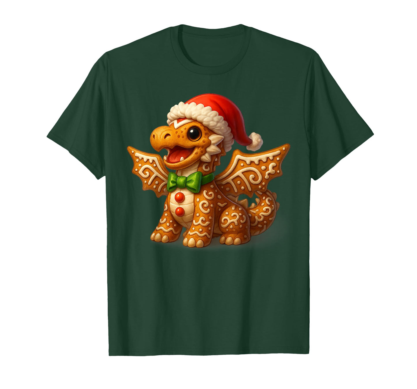 Funny Gingerbread Man Dragon Christmas Womens Mens Gifts T-Shirt