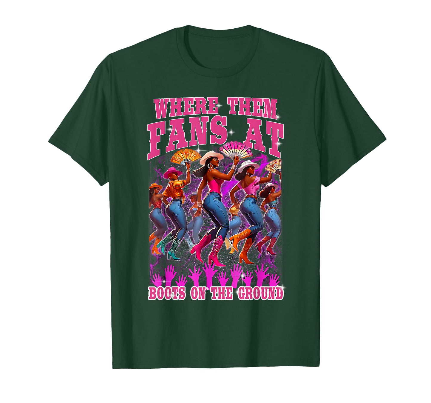 Boots On The Ground Where Them Fans At T-Shirt