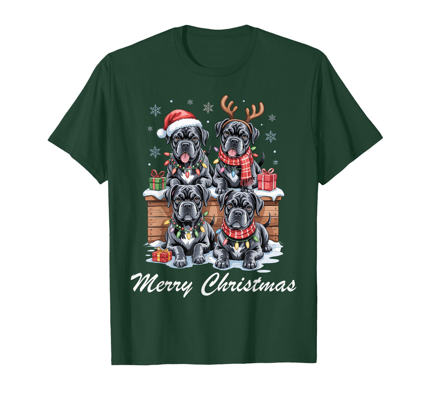 Cane Corso Merry Christmas Funny Dog Lovers Holiday Pajama T-Shirt