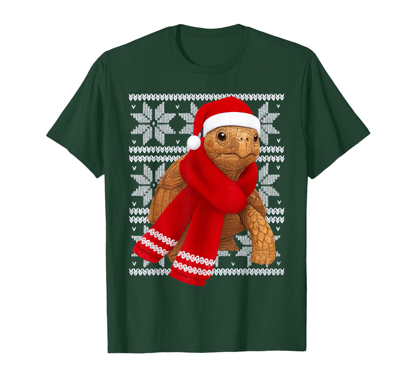 Tortoise Ugly Christmas Holiday Reptile Lover T-Shirt