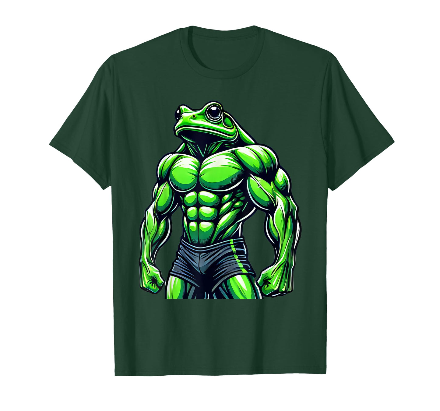 Muscular Frog Powerlifting Weightlifting Gym Workout T-Shirt