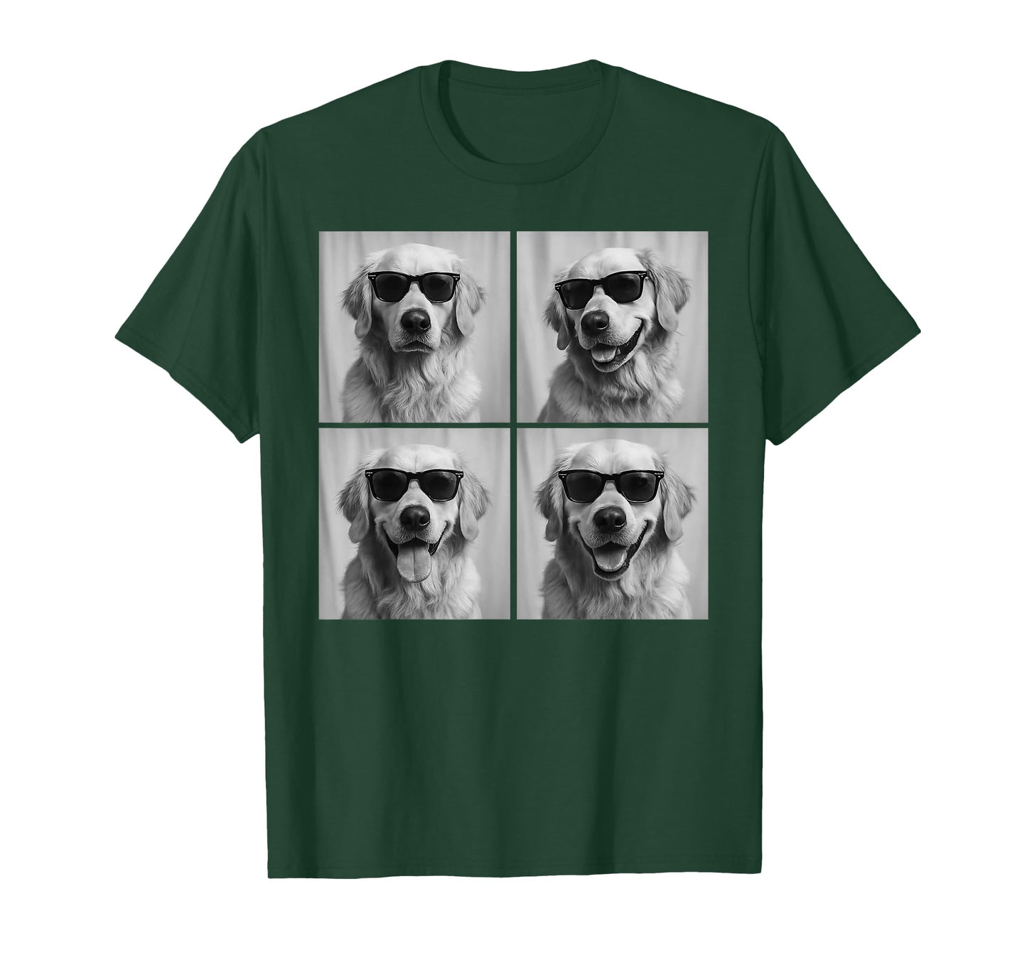 Funny Golden Retriever Lover Cute Golden Dog Photo Booth T-Shirt