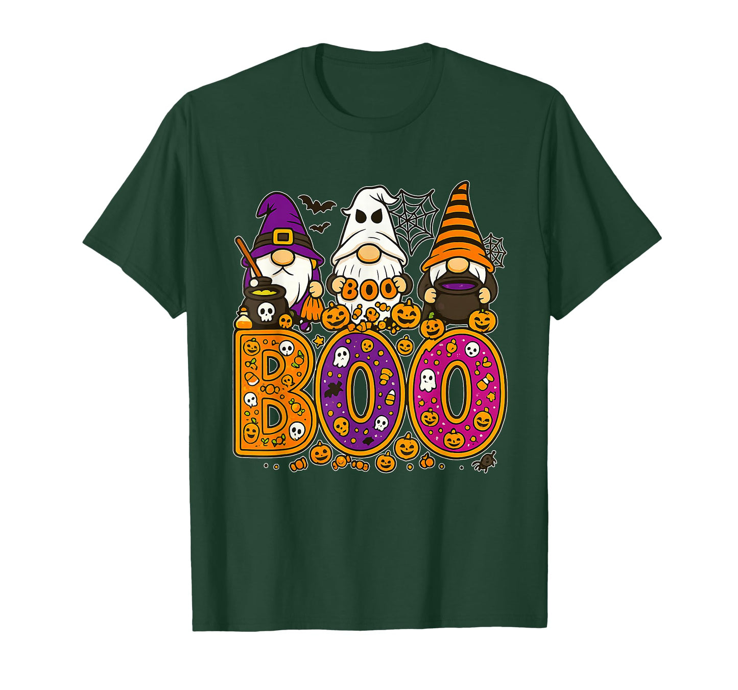 Halloween Boo Gnomes Cute Ghost Witch Pumpkins Fun Costume T-Shirt