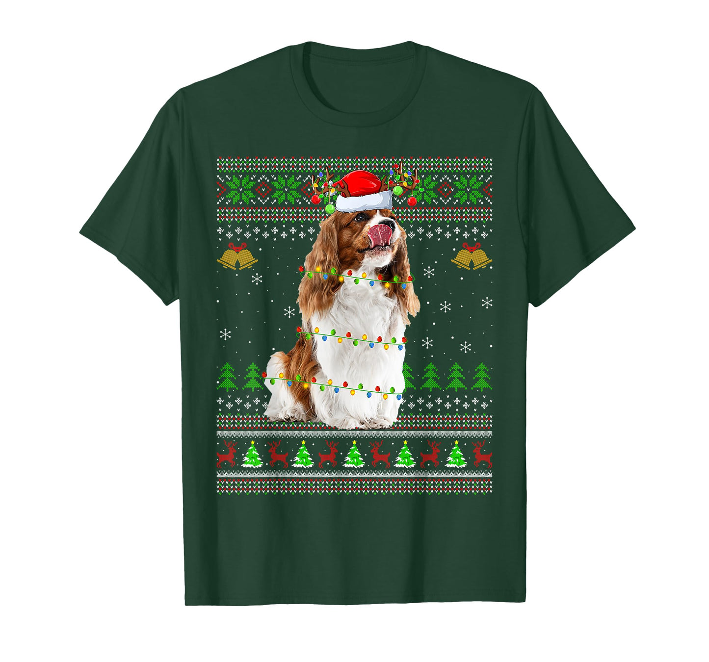 Cavalier King Charles Spaniel Dog Ugly Christmas Sweaters T-Shirt