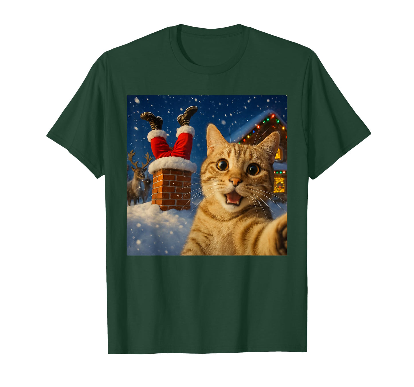 Funny Santa Claus Reindeer Christmas Holiday Meme T-Shirt