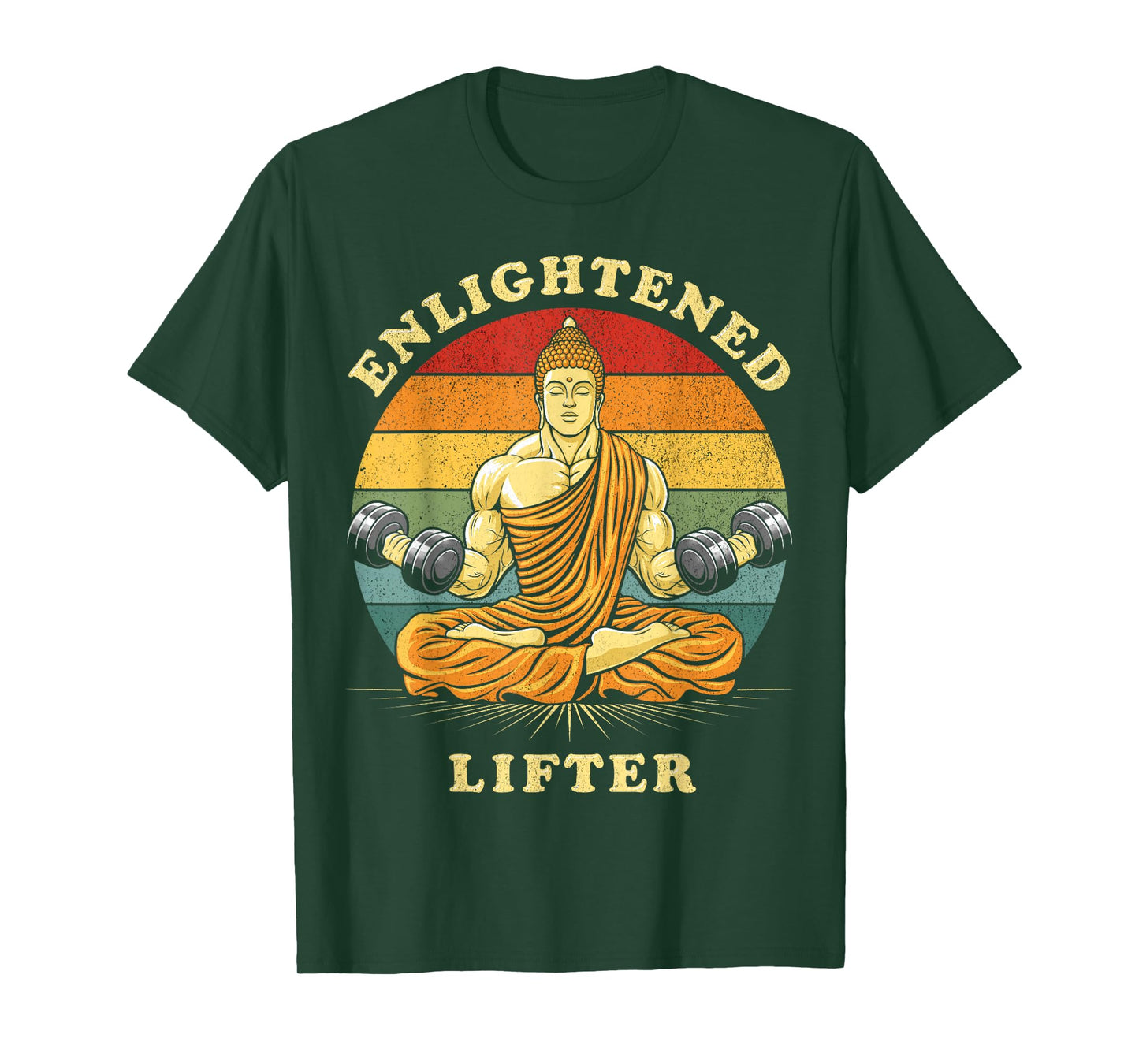 Enlightened Lifter Funny Workout Gym Weightlifting Lifting T-Shirt