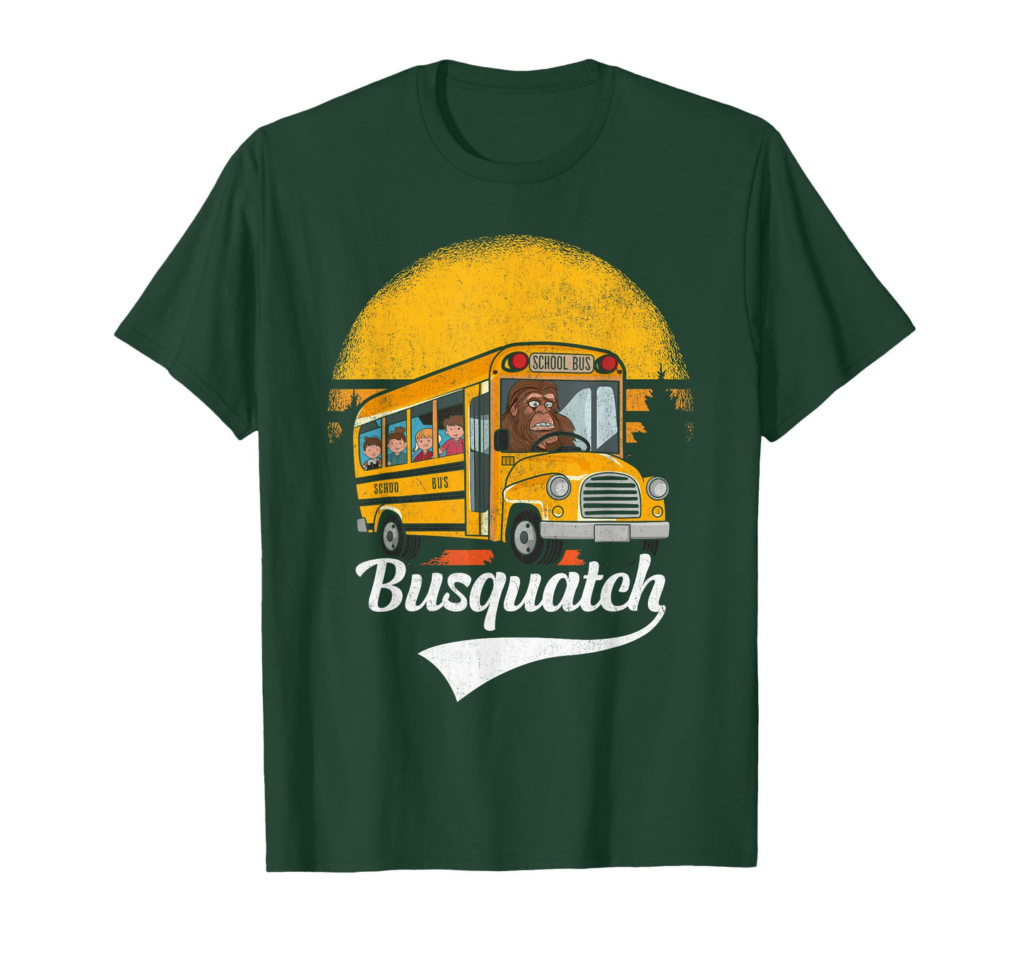 Funny Bigfoot School Bus Driver Funny School Bus Driver T-Shirt