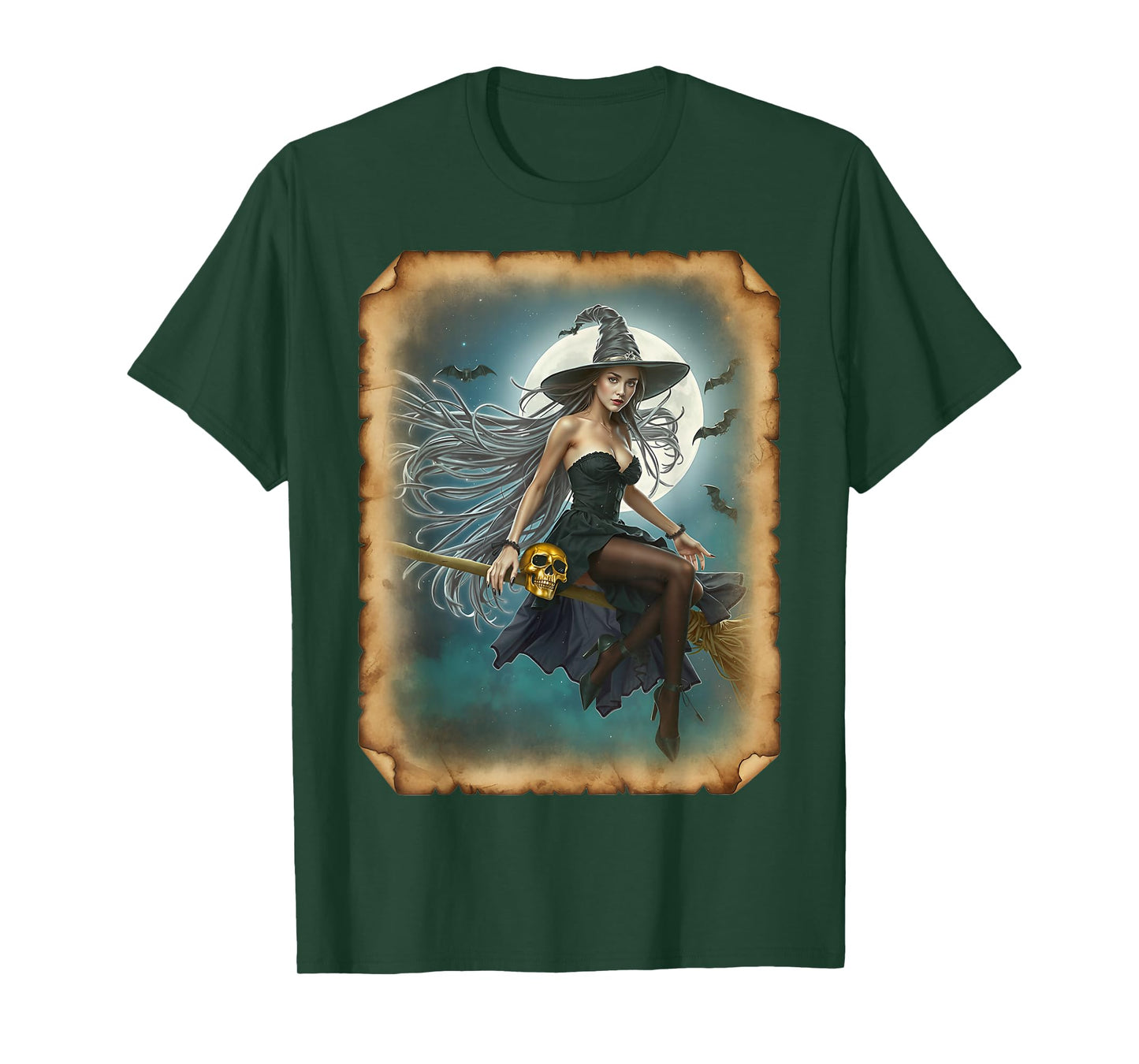 Hot Girl on T-Shirt for Men - Sexy Halloween Witch T-Shirt