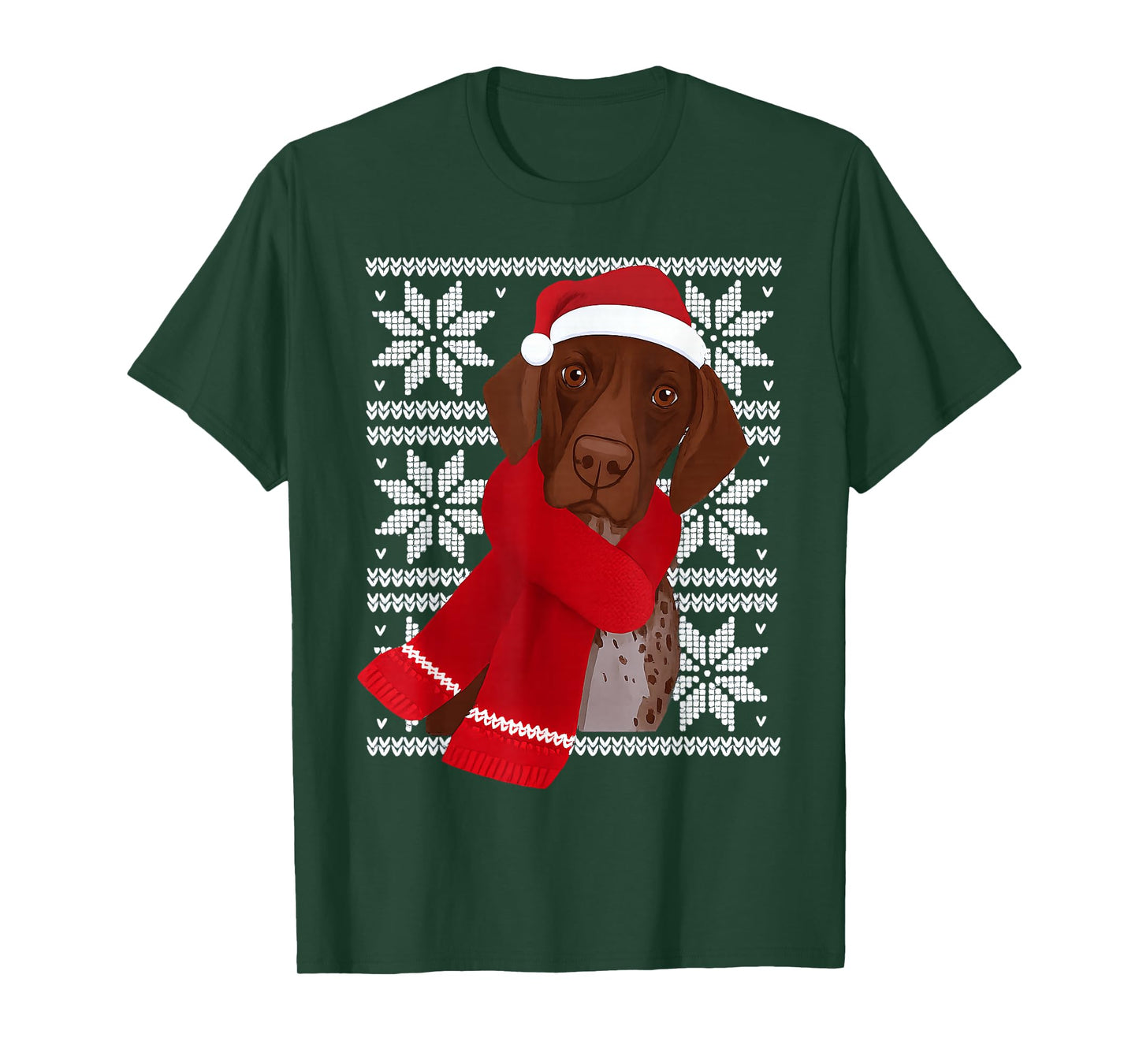 German Shorthaired Pointer Ugly Christmas Holiday Dog Lover T-Shirt
