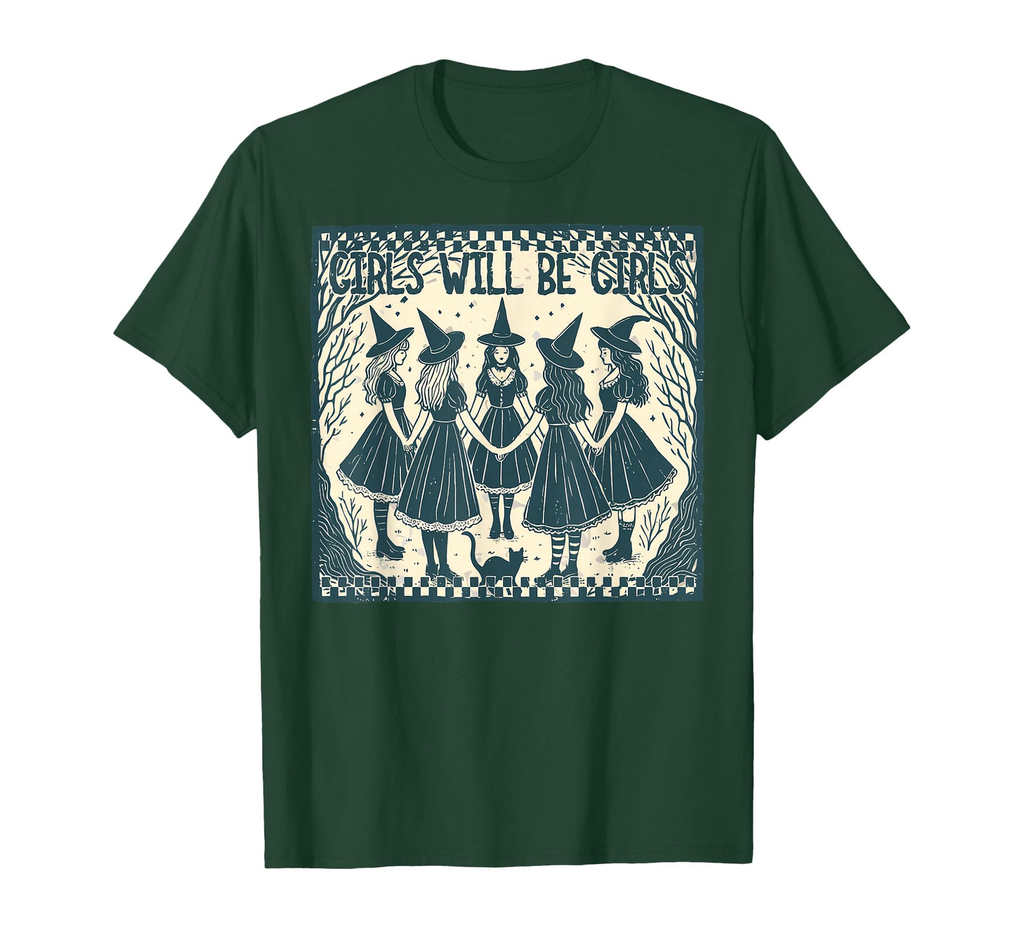Girl Will Be Girl, Funny Witch, Witchy Vintage Vibes T-Shirt