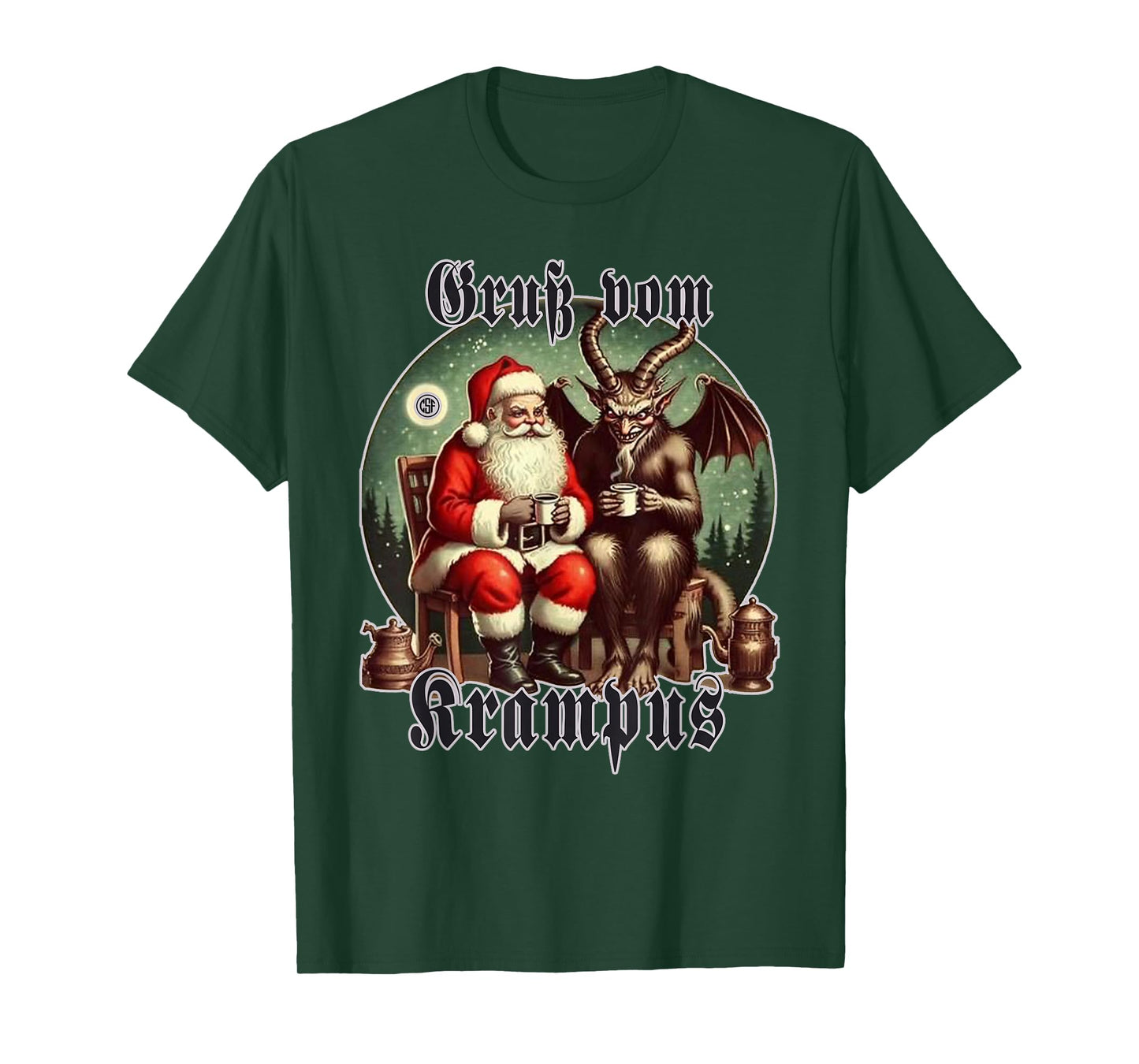 Greeting from Krampus Christmas Legend Figure T-Shirt