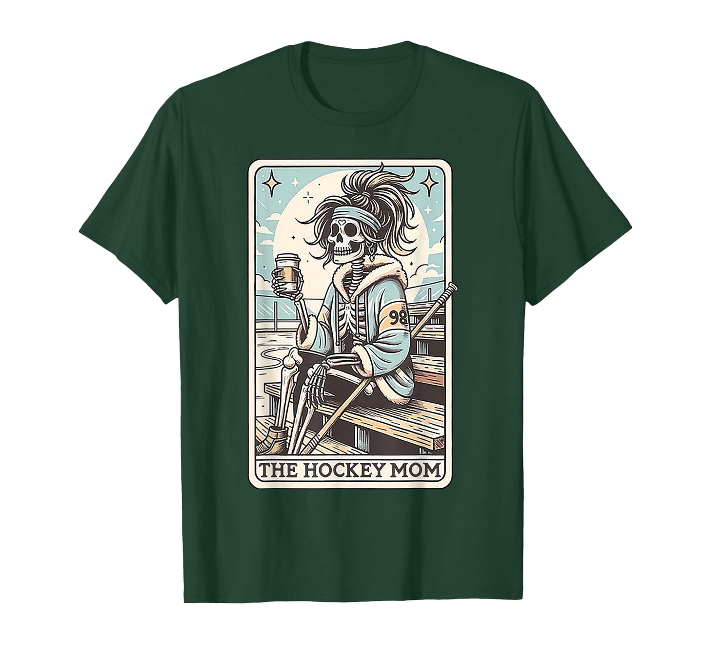 Hockey Mom Funny Skeleton Card T-Shirt