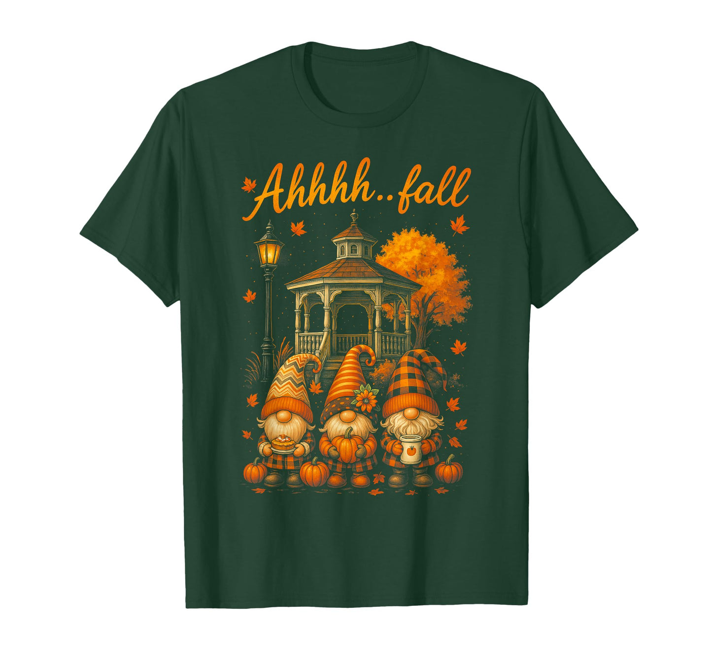 HUGvyn Ahhhh...Fall Season Pumpkin Gnome Autumn Thanksgiving T-Shirt